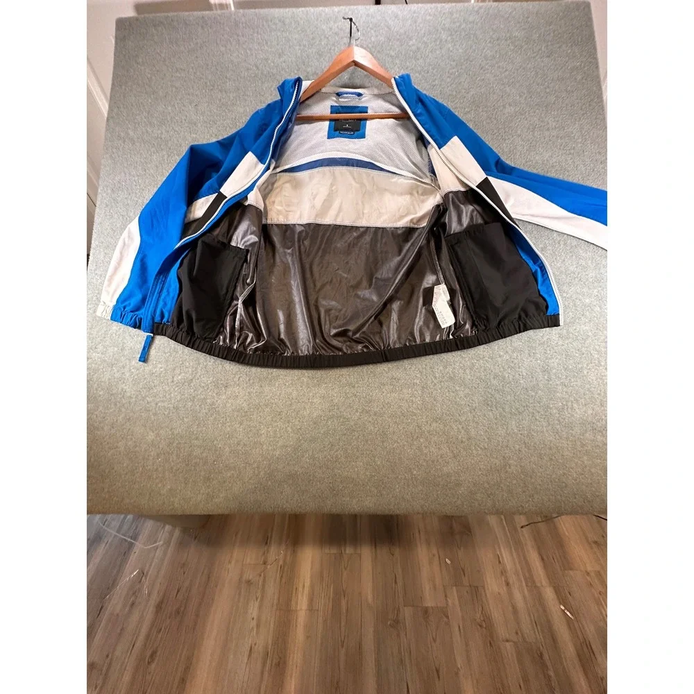 Hollister Mens Epic Flex Colorblock Windbreaker Jacket Blue White Black Small
